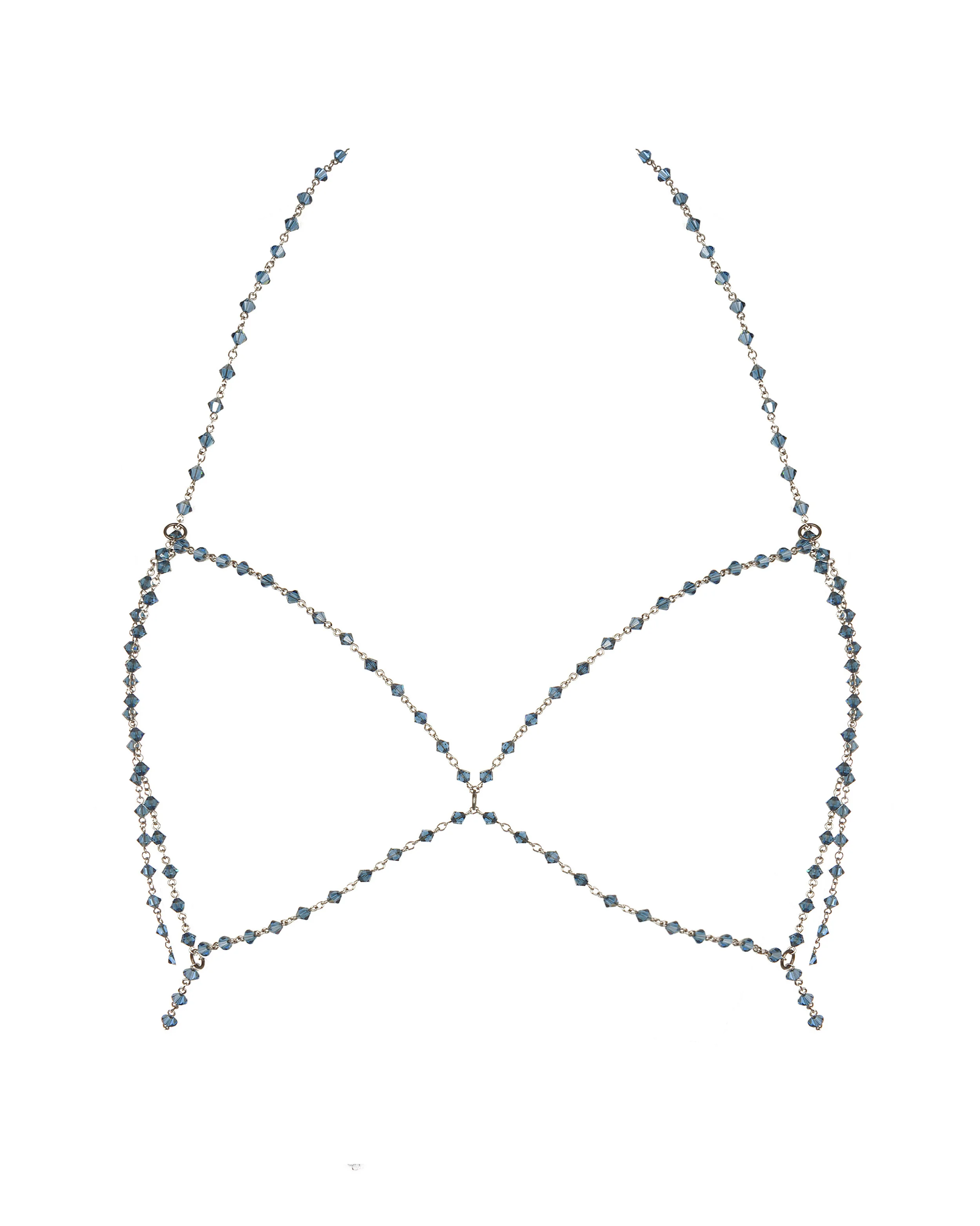 SWAROVSKI CRYSTAL CHAIN BRA — FANNIE SCHIAVONI